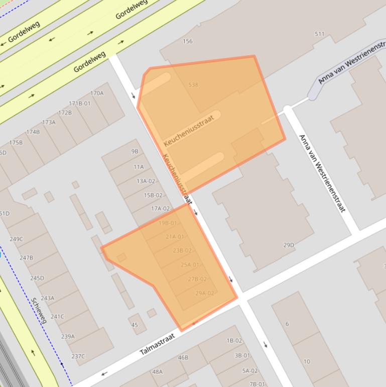 Kaart van postcodegebied 3038SK.