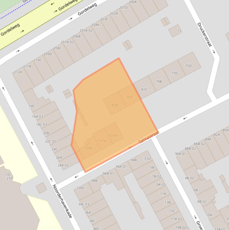 Kaart van postcodegebied 3038SP.