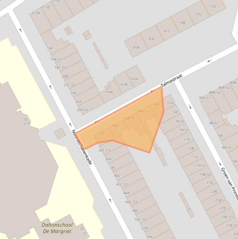 Kaart van postcodegebied 3038SW.