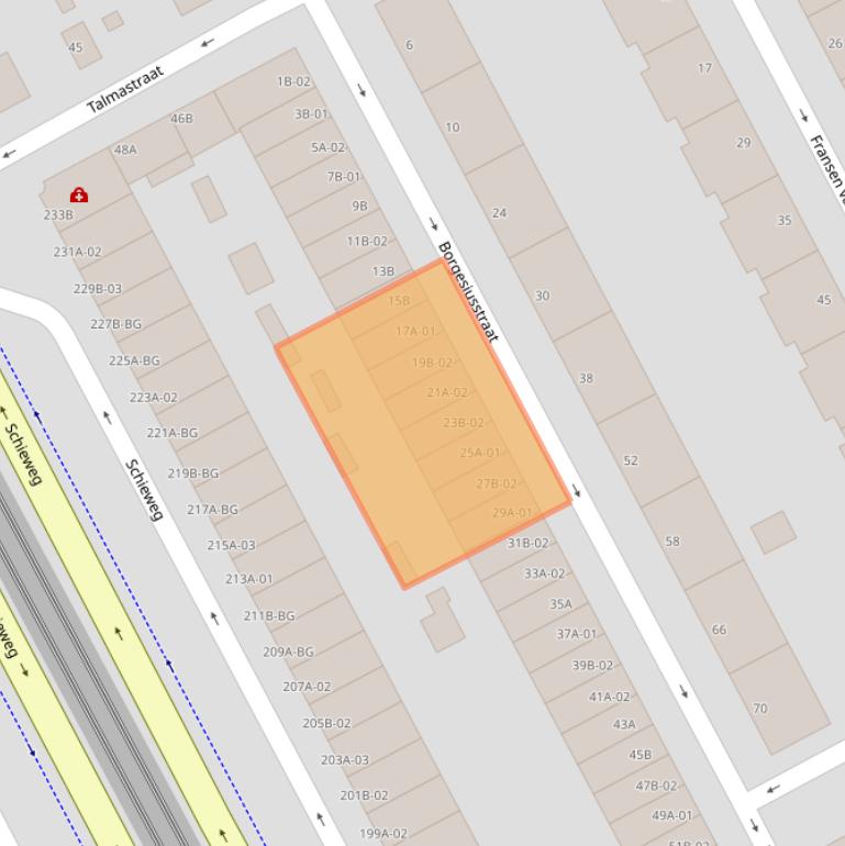 Kaart van postcodegebied 3038TB.