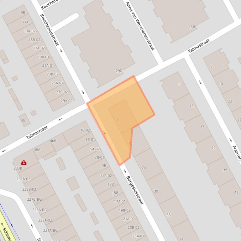 Kaart van postcodegebied 3038TH.