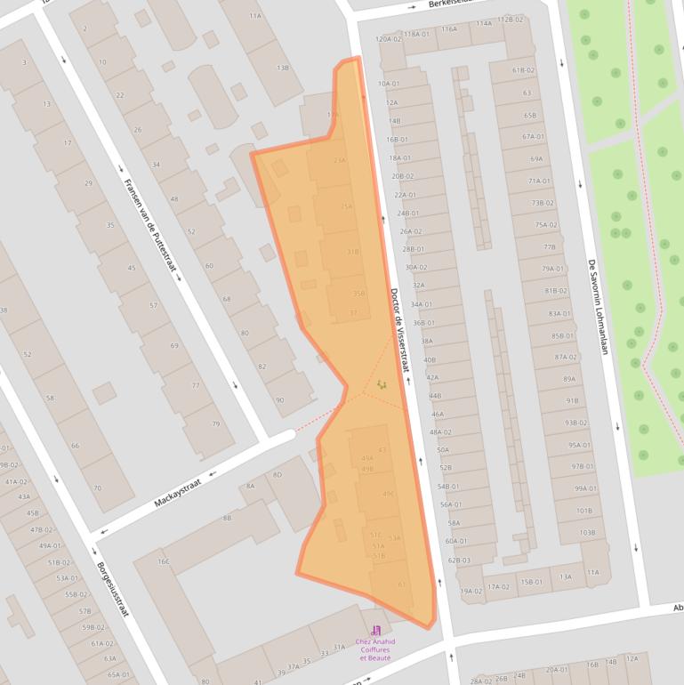 Kaart van postcodegebied 3038TM.