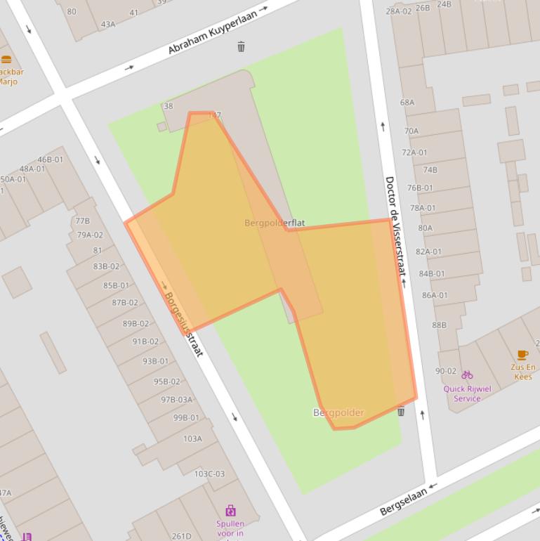 Kaart van postcodegebied 3038TP.