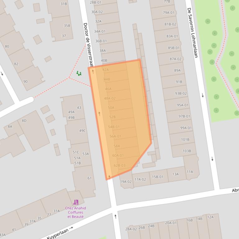 Kaart van postcodegebied 3038TV.