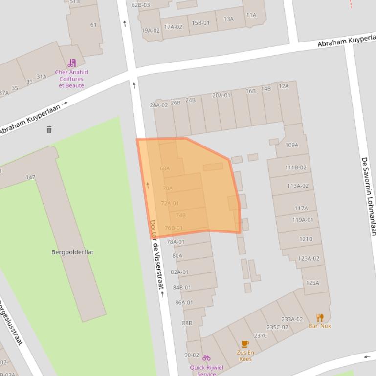 Kaart van postcodegebied 3038TW.