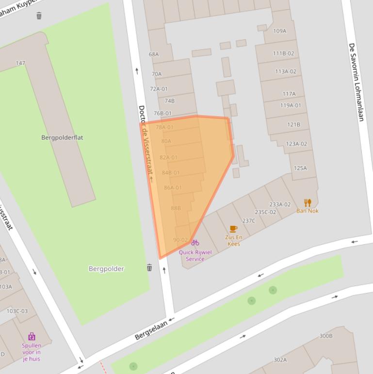 Kaart van postcodegebied 3038TX.