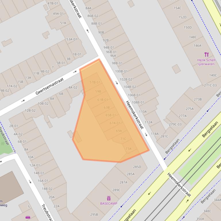 Kaart van postcodegebied 3038VD.