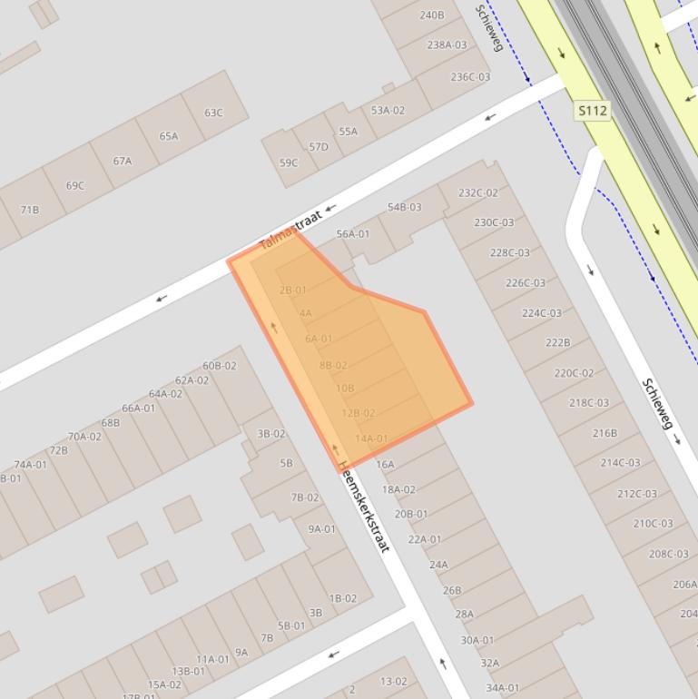 Kaart van postcodegebied 3038VE.