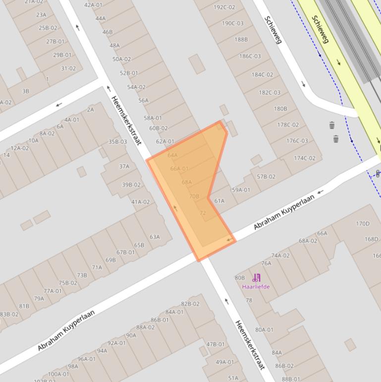 Kaart van postcodegebied 3038VK.