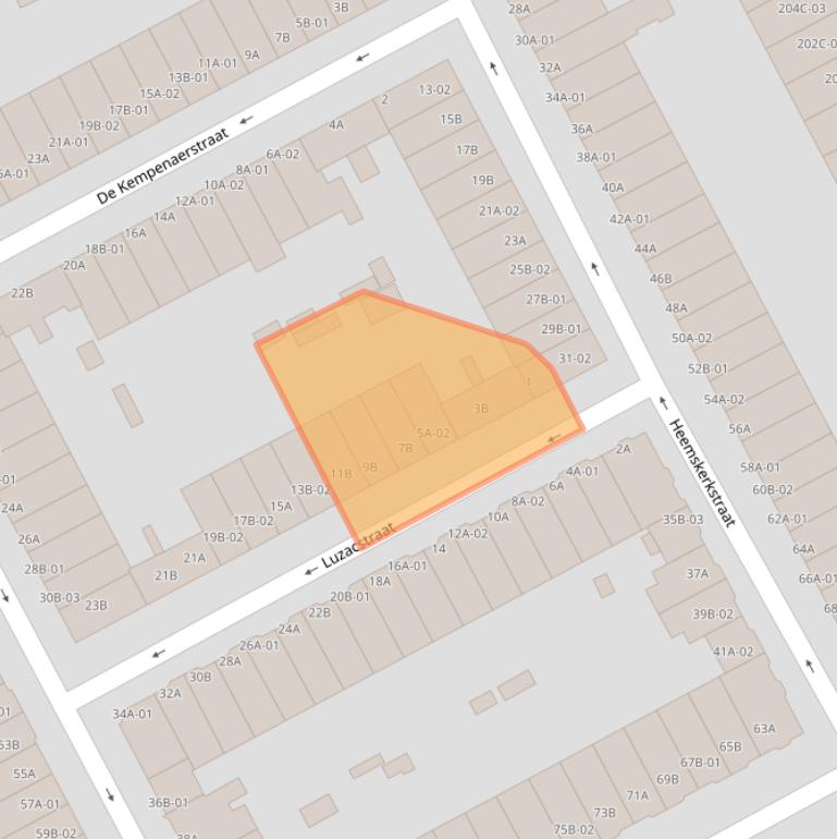 Kaart van postcodegebied 3038VT.