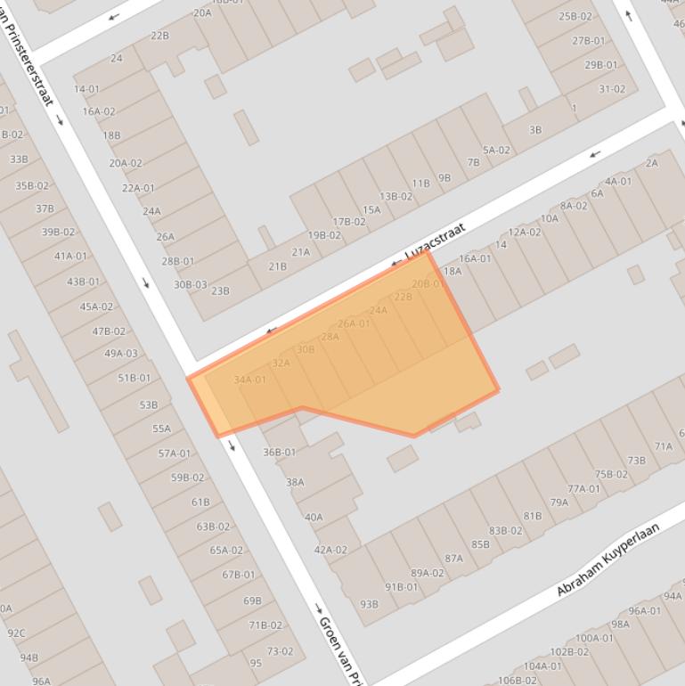 Kaart van postcodegebied 3038VX.