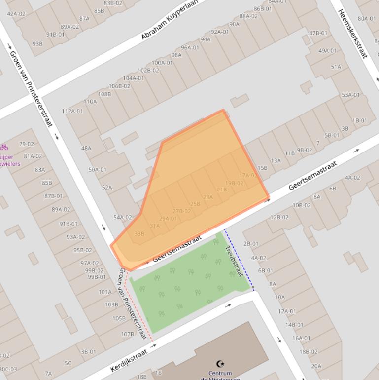 Kaart van postcodegebied 3038XB.