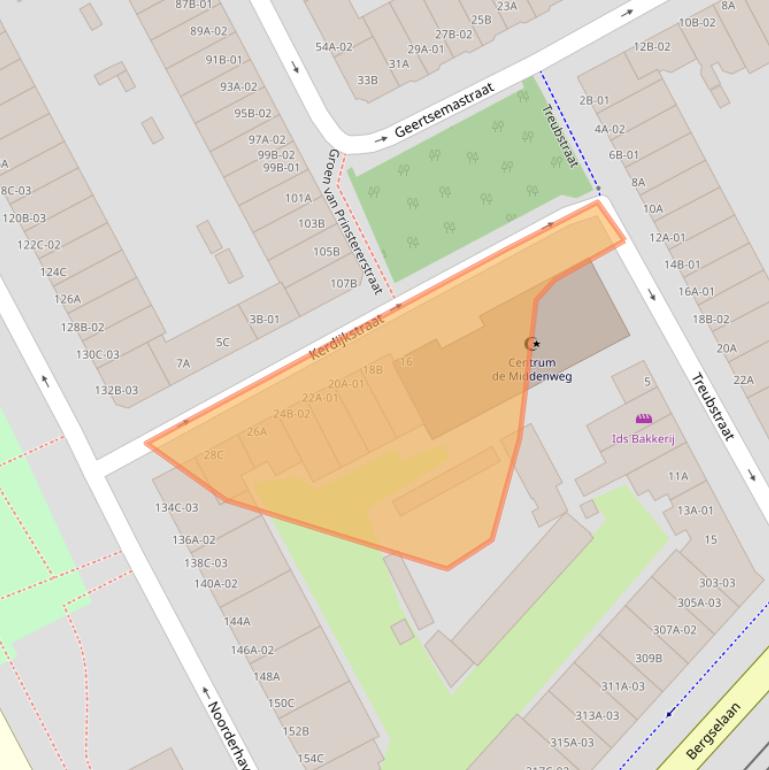 Kaart van postcodegebied 3038XE.