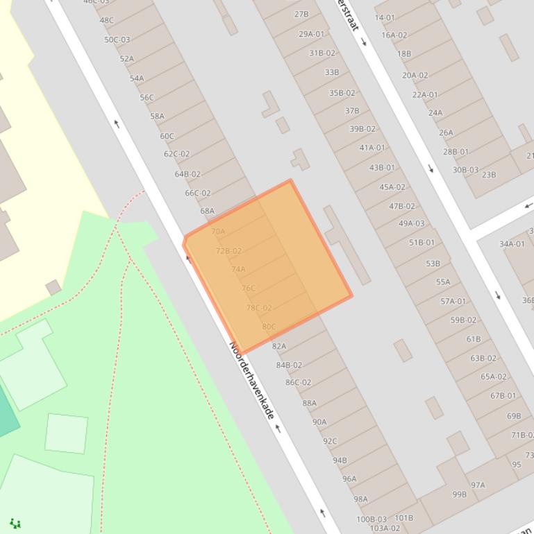 Kaart van postcodegebied 3038XM.