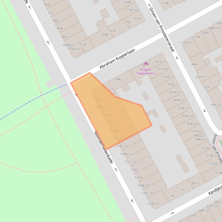 Kaart van postcodegebied 3038XR.