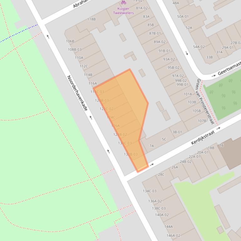 Kaart van postcodegebied 3038XS.