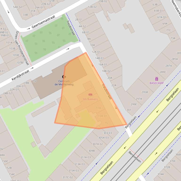 Kaart van postcodegebied 3038XW.