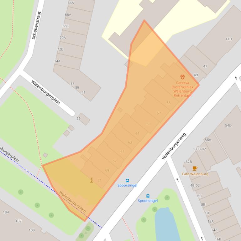 Kaart van postcodegebied 3039AD.