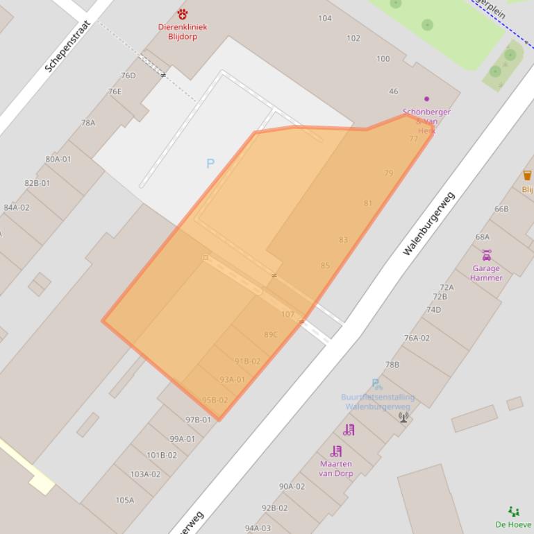 Kaart van postcodegebied 3039AE.