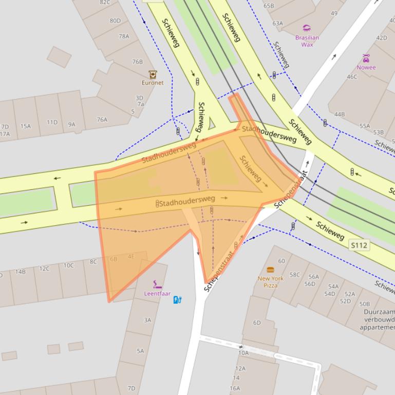 Kaart van postcodegebied 3039CA.