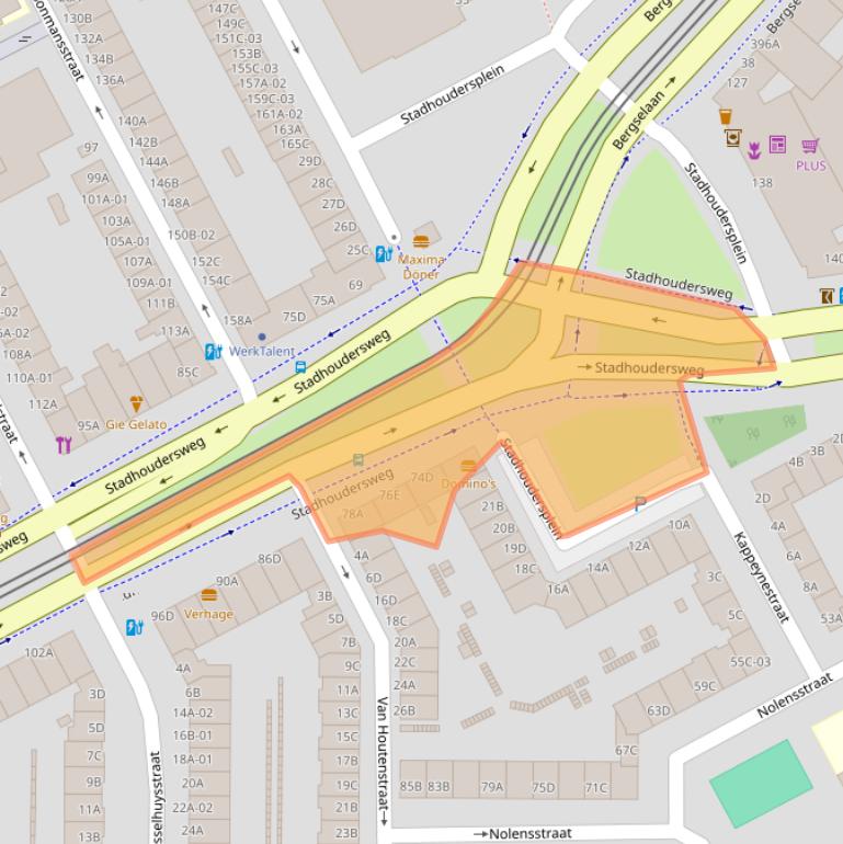 Kaart van postcodegebied 3039CG.