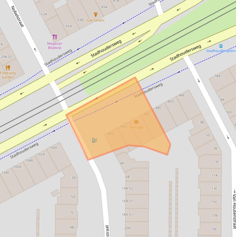 Kaart van postcodegebied 3039CJ.