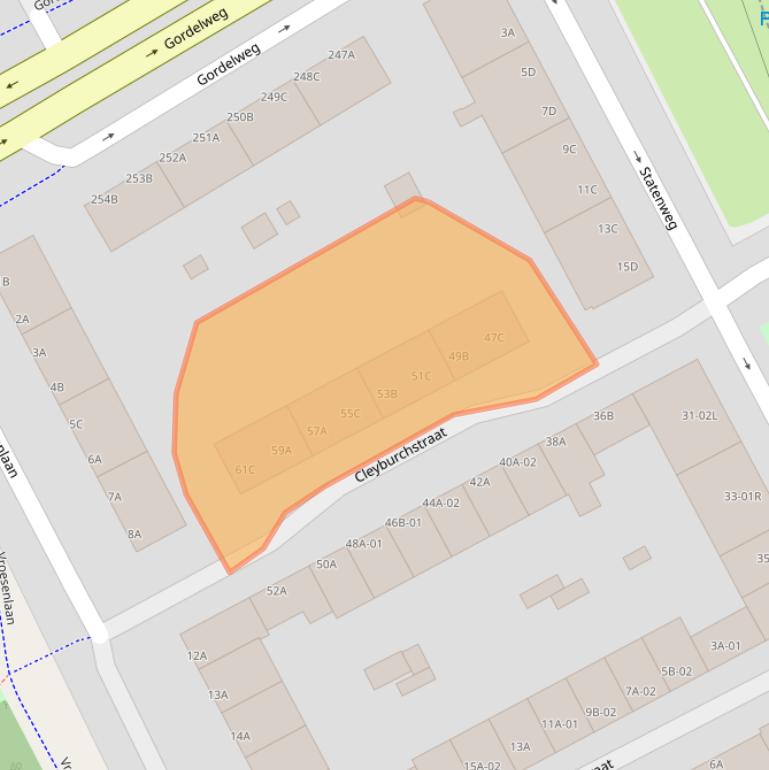 Kaart van postcodegebied 3039DC.