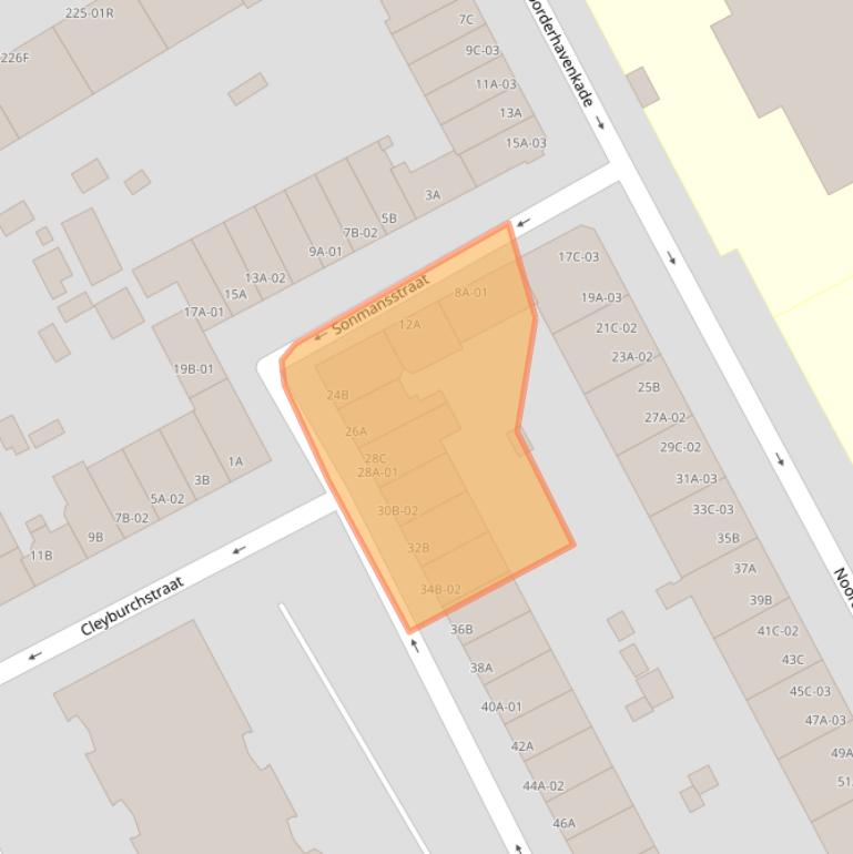 Kaart van postcodegebied 3039DJ.