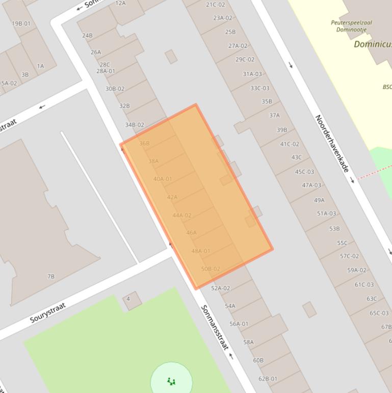 Kaart van postcodegebied 3039DK.