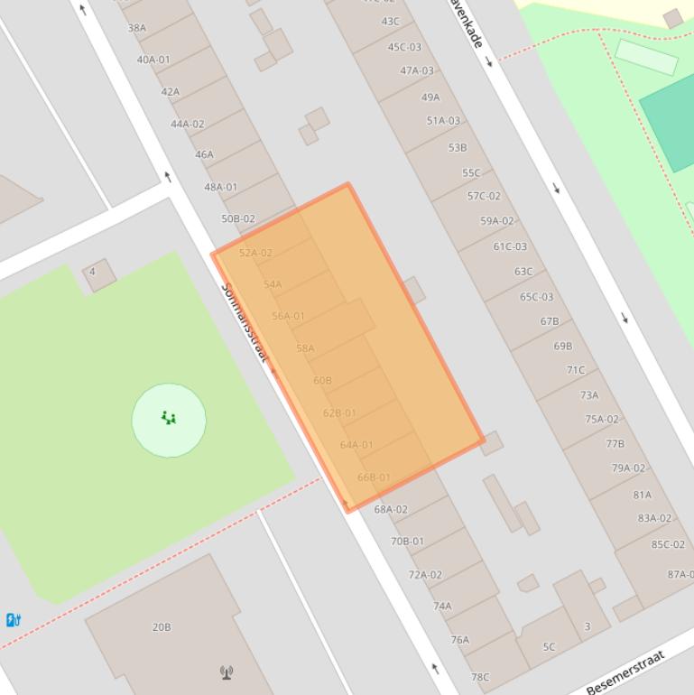 Kaart van postcodegebied 3039DL.