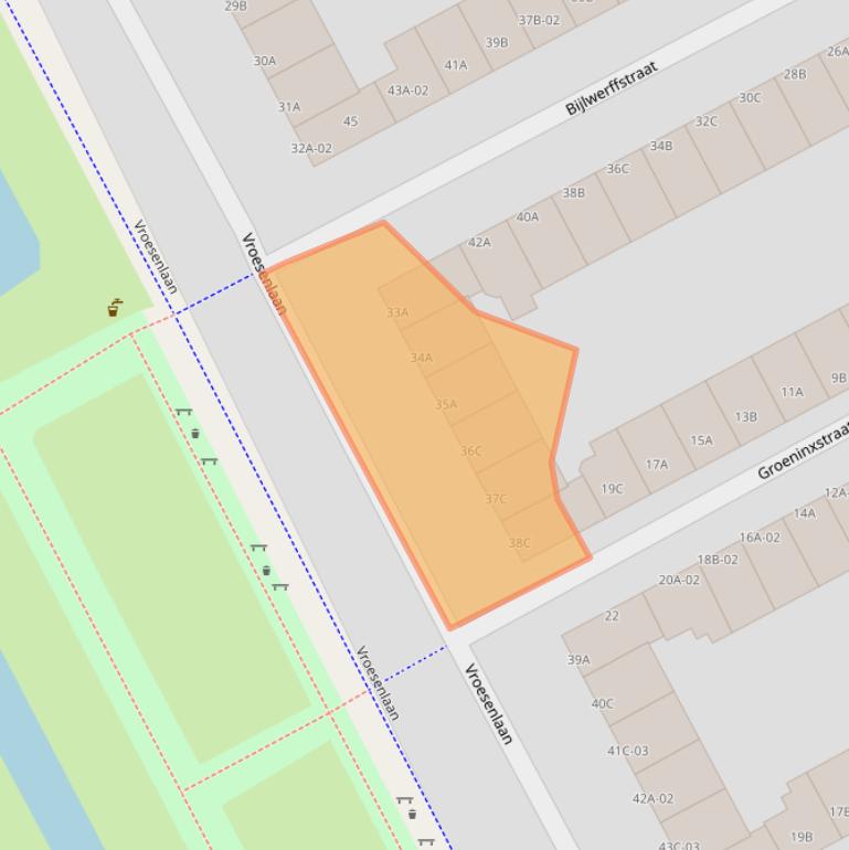 Kaart van postcodegebied 3039DW.