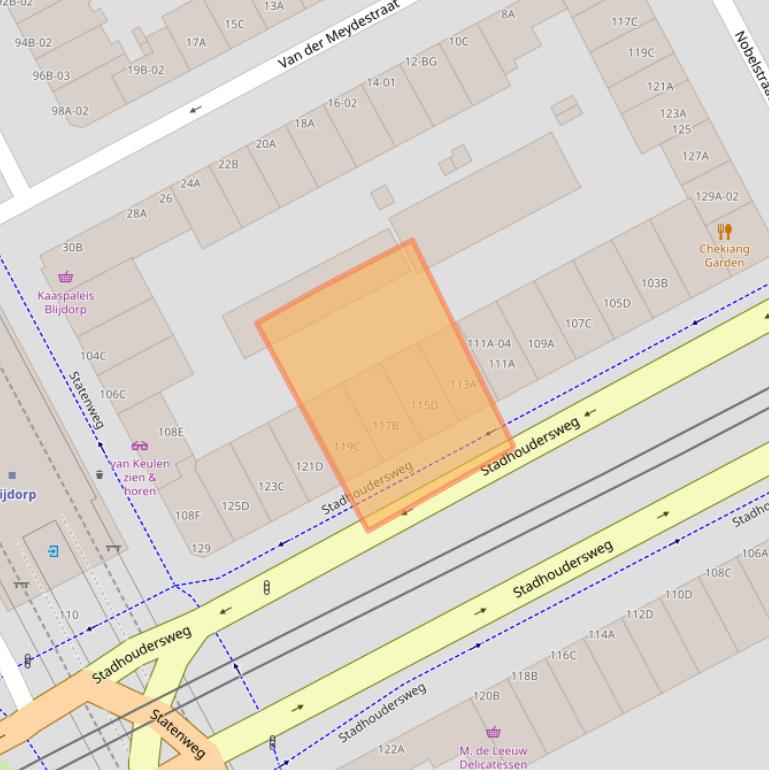 Kaart van postcodegebied 3039EE.