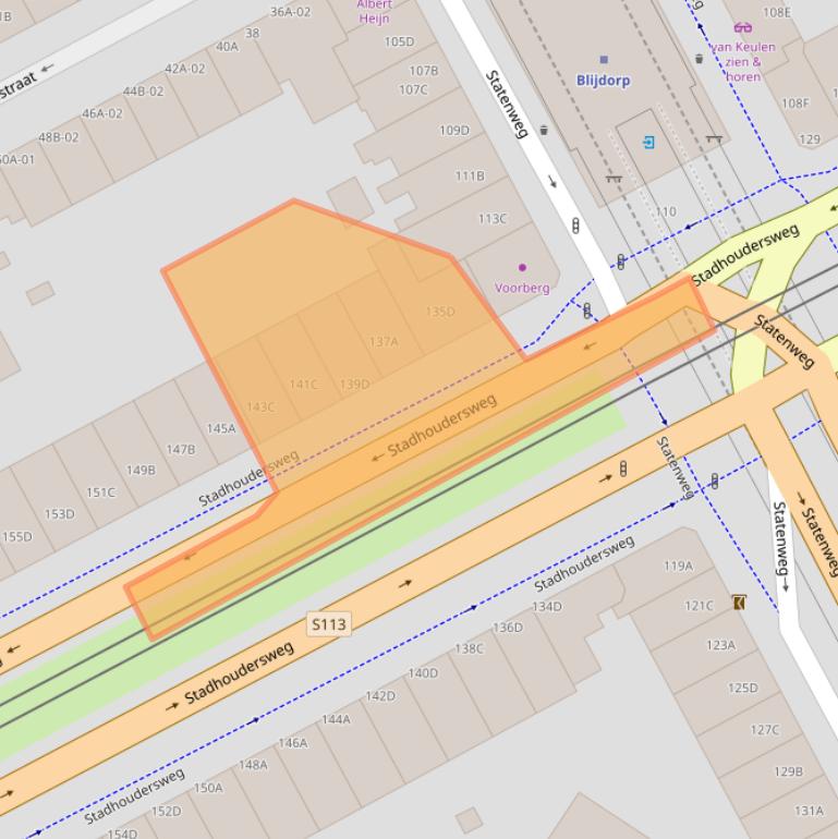 Kaart van postcodegebied 3039EH.