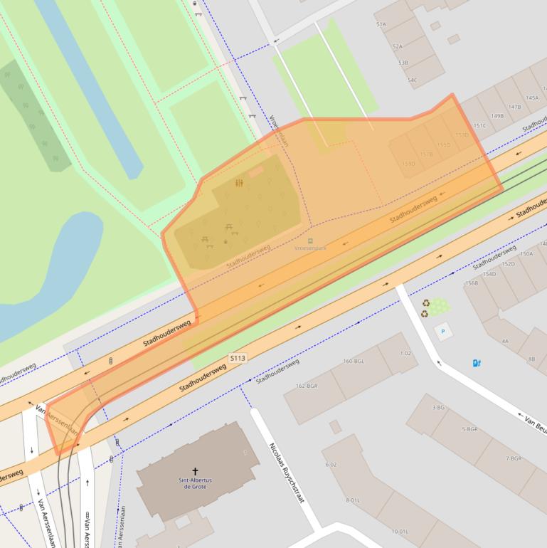 Kaart van postcodegebied 3039EK.