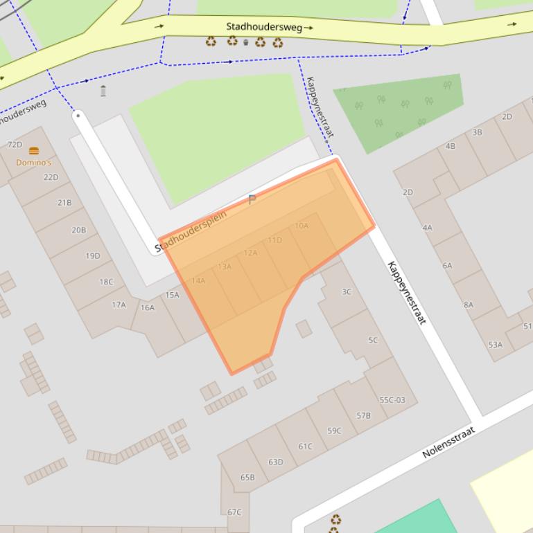 Kaart van postcodegebied 3039EM.