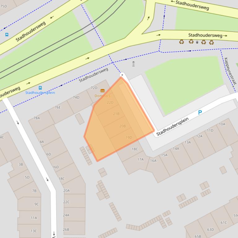 Kaart van postcodegebied 3039EP.