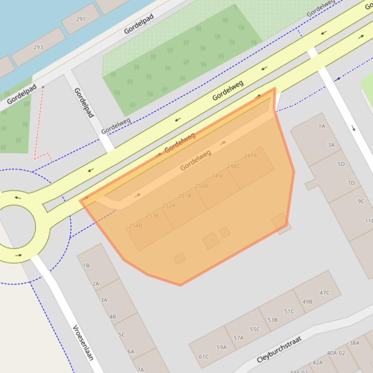 Kaart van postcodegebied 3039GE.