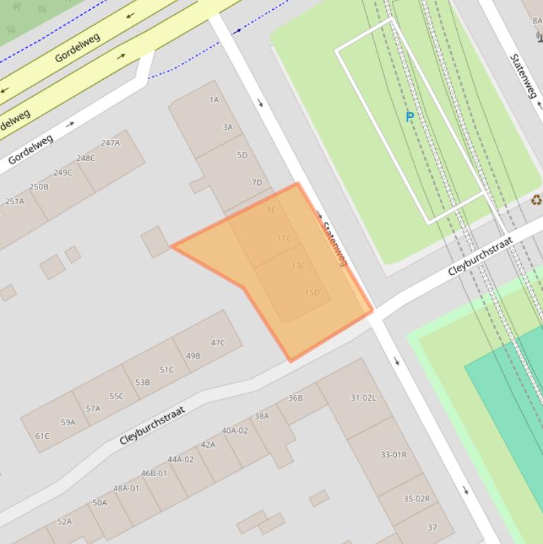 Kaart van postcodegebied 3039HB.