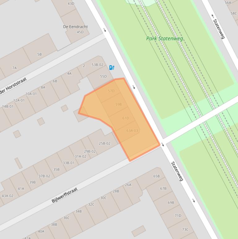 Kaart van postcodegebied 3039HD.