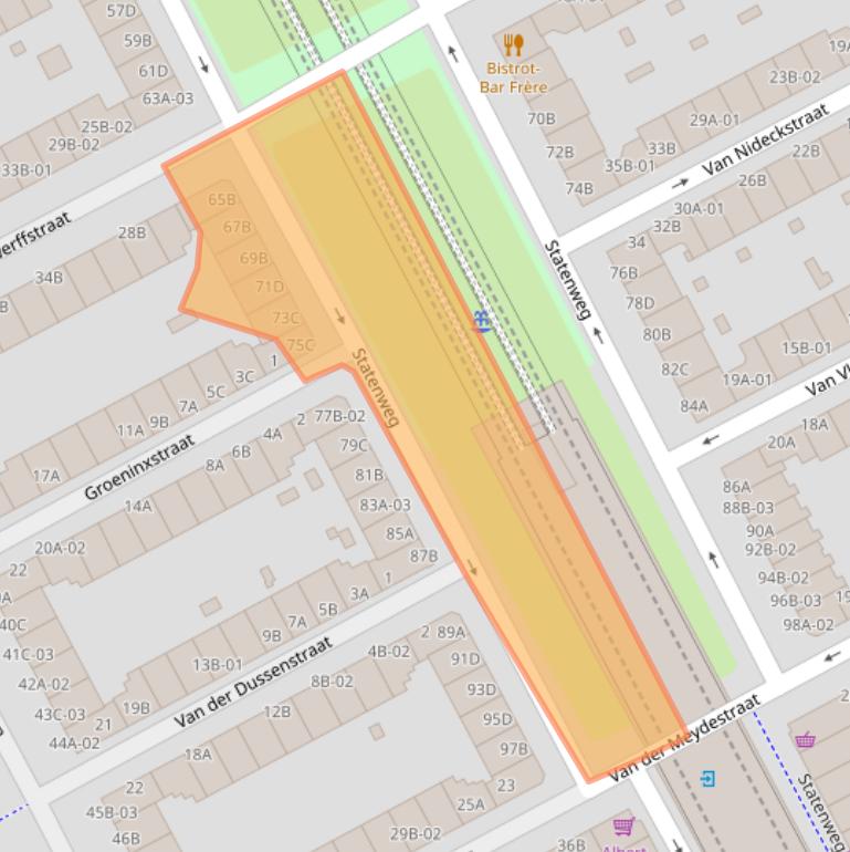 Kaart van postcodegebied 3039HE.