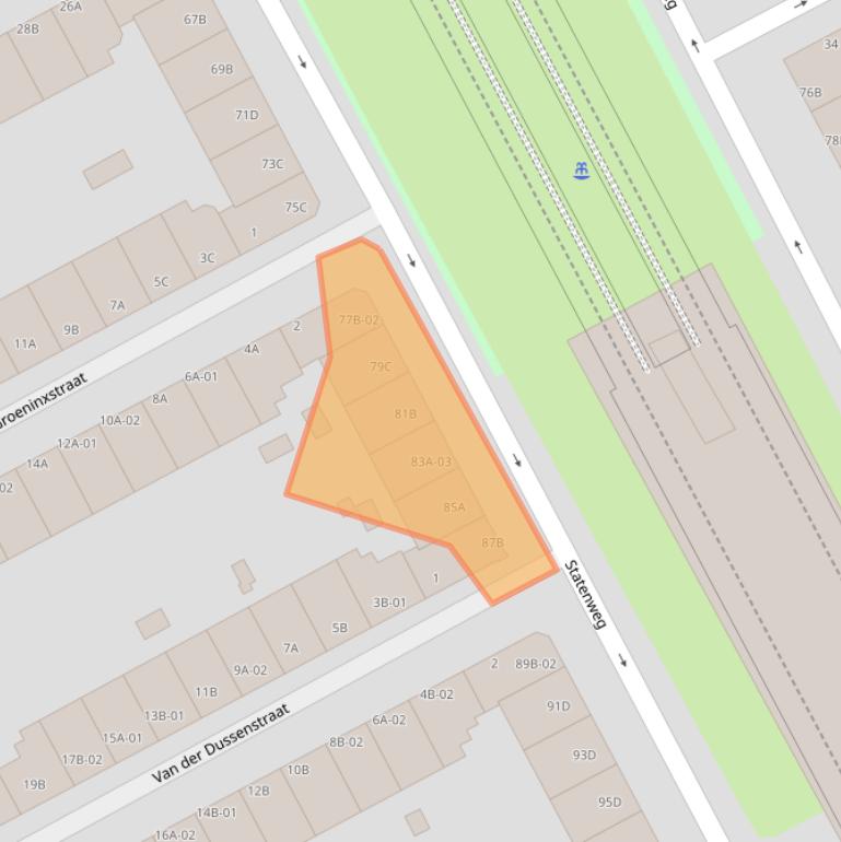 Kaart van postcodegebied 3039HG.