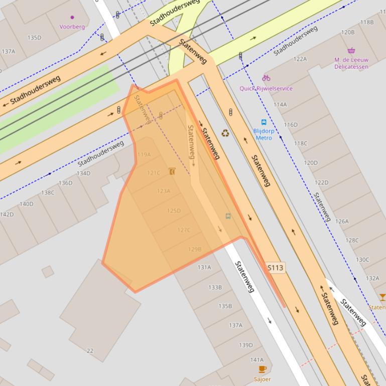 Kaart van postcodegebied 3039HK.