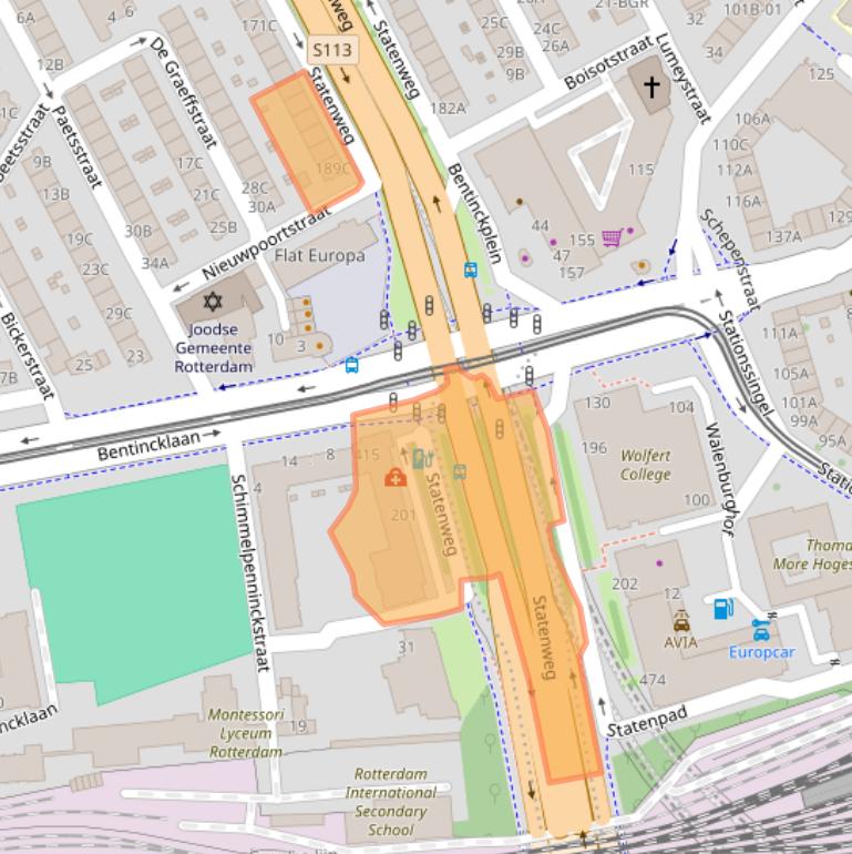 Kaart van postcodegebied 3039HP.