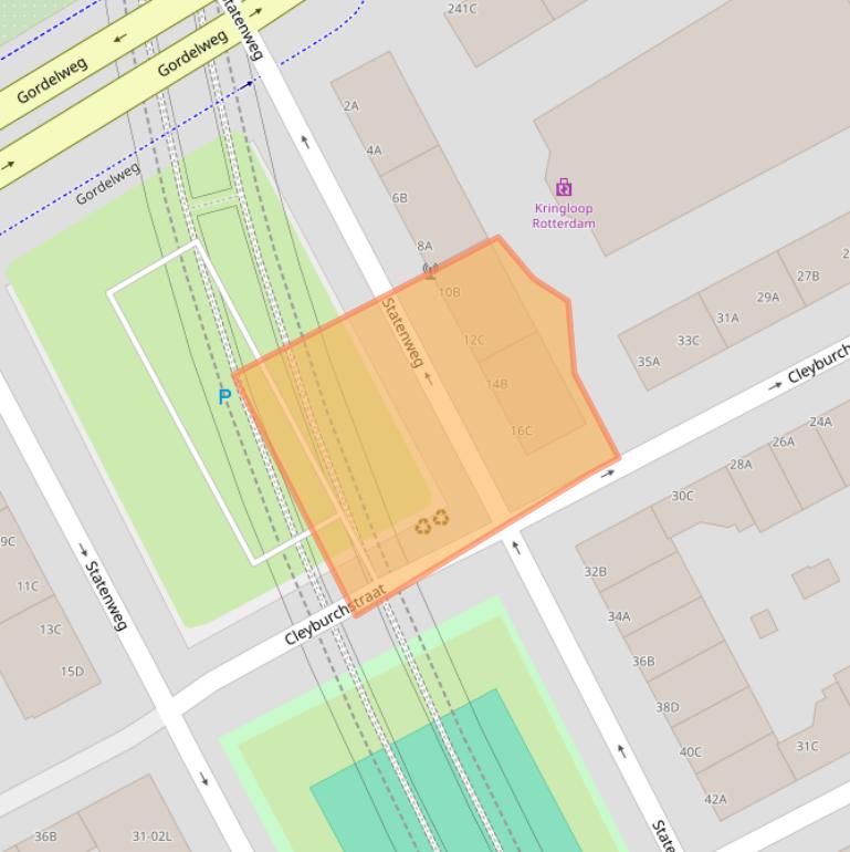 Kaart van postcodegebied 3039JB.