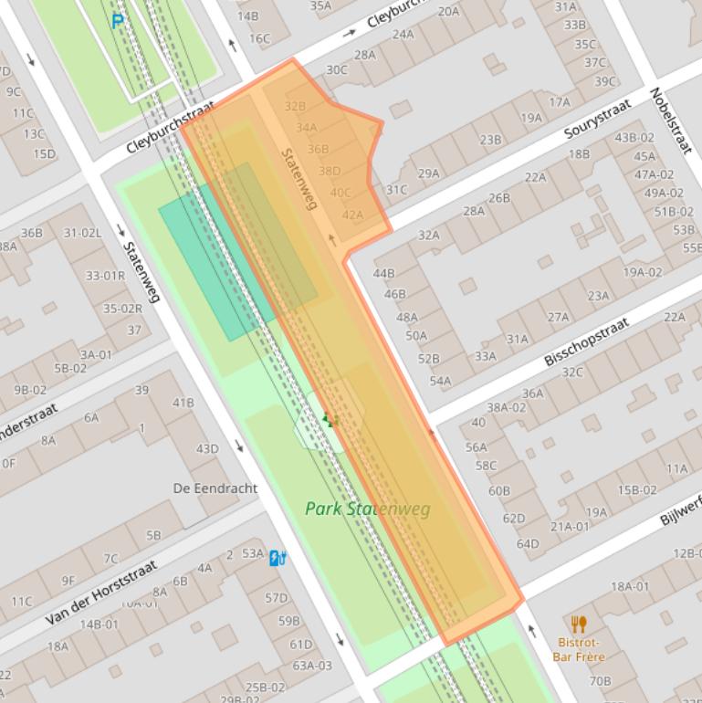 Kaart van postcodegebied 3039JC.