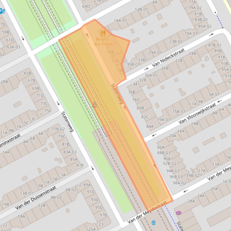 Kaart van postcodegebied 3039JG.