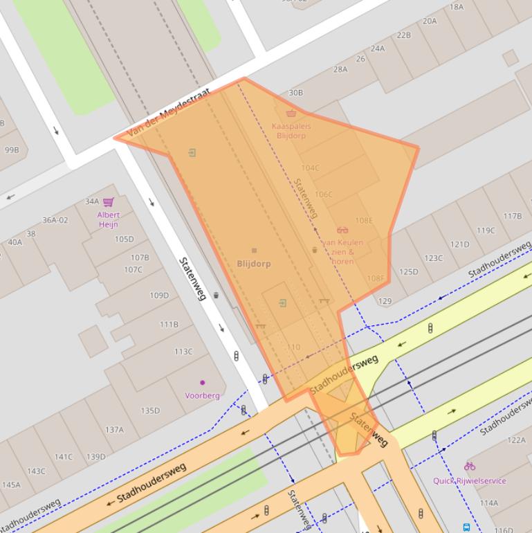 Kaart van postcodegebied 3039JK.