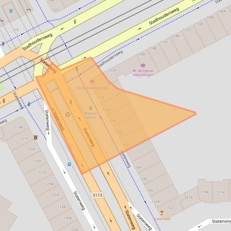 Kaart van postcodegebied 3039JL.