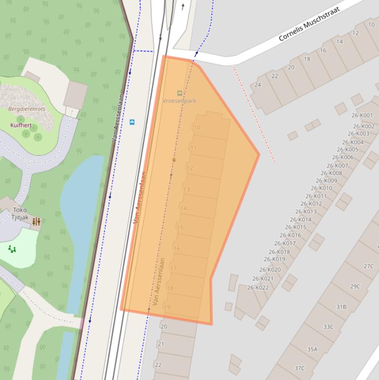 Kaart van postcodegebied 3039KB.