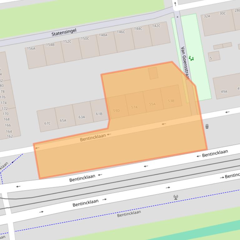 Kaart van postcodegebied 3039KJ.